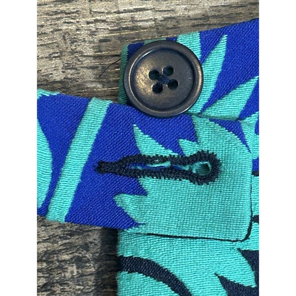 J.Crew Dress 0 G1061 Blue Green‎ Baroque Scroll Sheath Sleeveless Jacquard SP17 - Picture 5 of 13